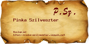 Pinka Szilveszter névjegykártya