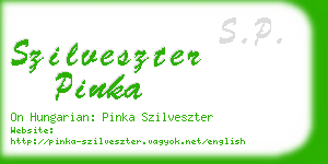 szilveszter pinka business card